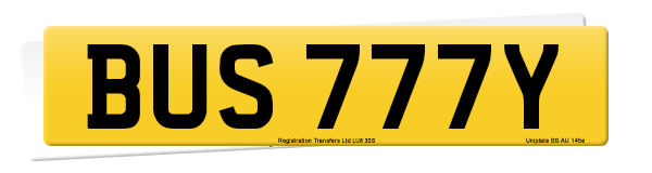 Registration number BUS 777Y